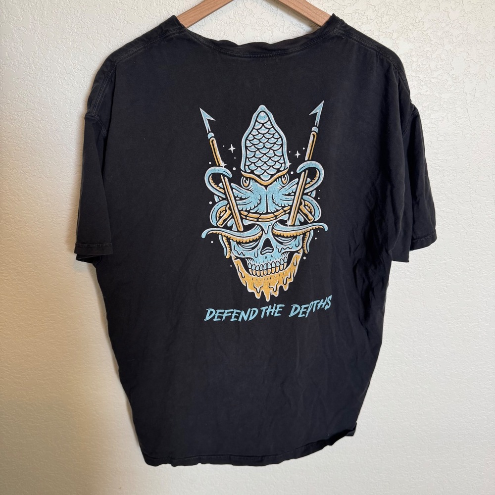 Streetwear Graphic Oversized Cove T-Shirt XL Black